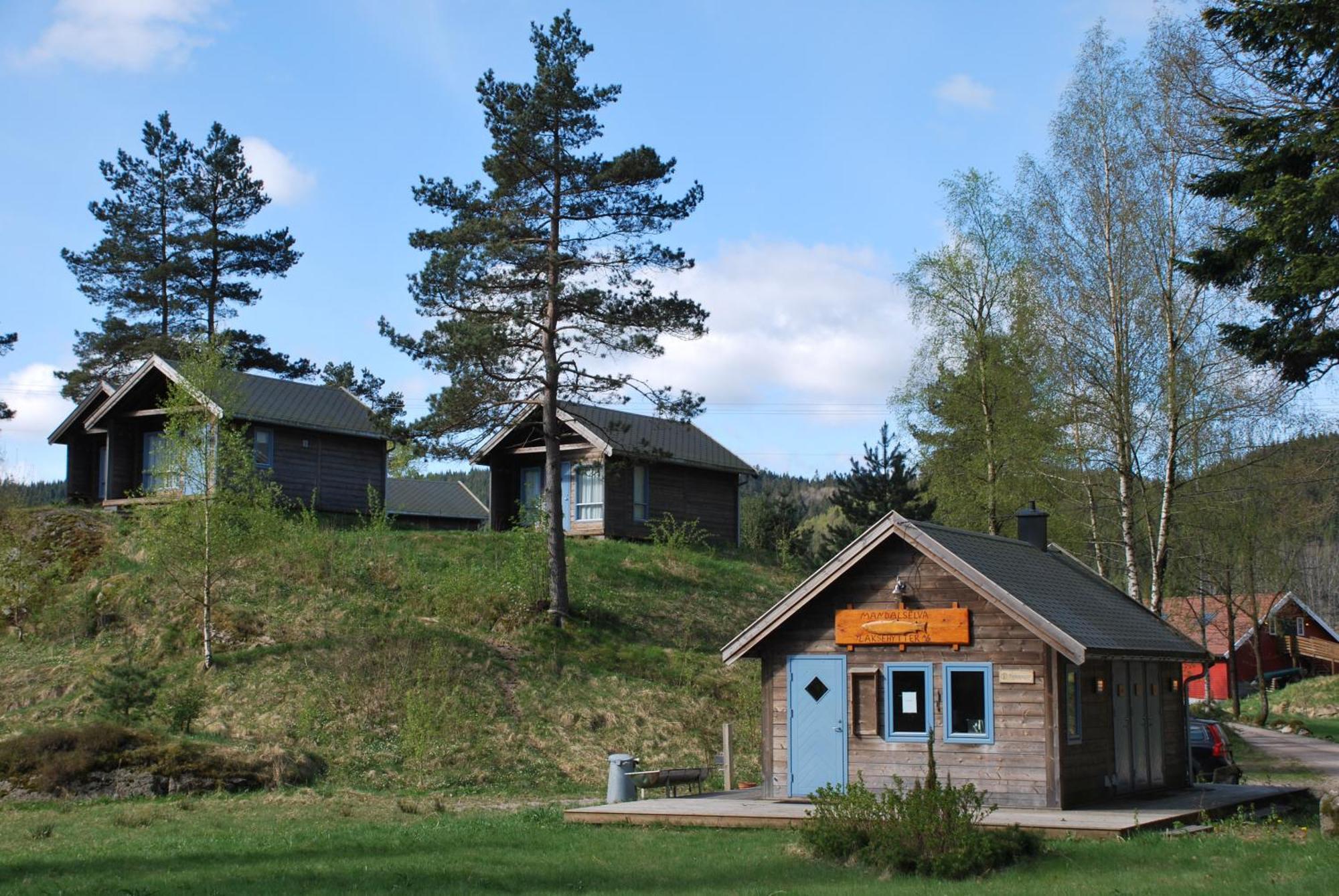 Mandalselva Laksehytter Marnardal Exteriör bild